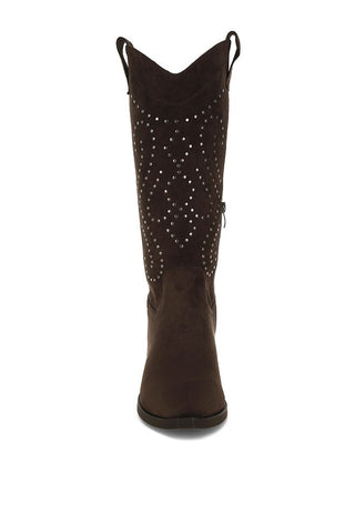 Lariat Studs Embellished Cowboy Boots - 1985 the VAULT Boutique