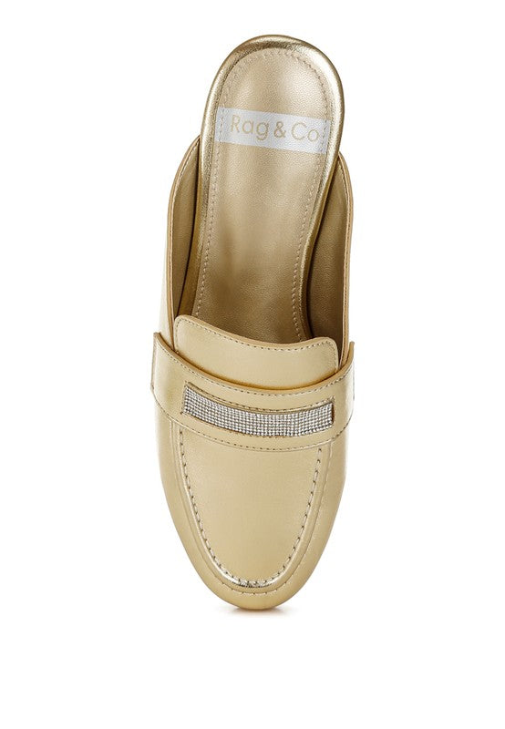 Piscola Rhinestones Slip On Mules - 1985 the VAULT Boutique