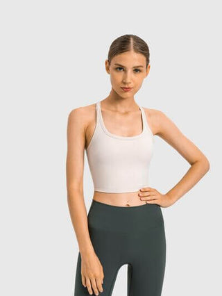 Millennia Scoop Neck Active Tank with Detachable Chest Pads - 1985 the VAULT Boutique