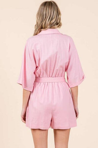 Mittoshop Tie Waist Half Sleeve Romper - 1985 the VAULT Boutique