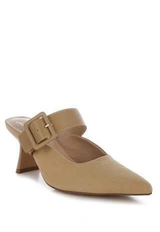 Onagra Microfiber Pointy Slip-On Mules - 1985 the VAULT Boutique