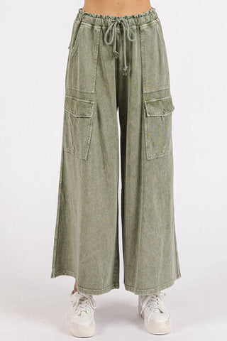 Mittoshop French Terry Cargo Wide Leg Pants - 1985 the VAULT Boutique