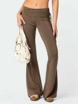 Drawstring Ruched Flare Pants - 1985 the VAULT Boutique