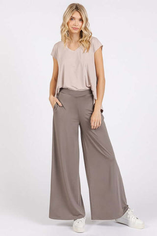 Mittoshop Yoga Air Stretch Elastic Waist Wide Leg Pants - 1985 the VAULT Boutique