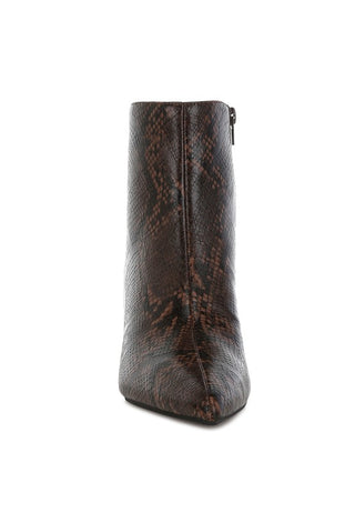 Thymus Snake Print Kitten Heel Boots - 1985 the VAULT Boutique