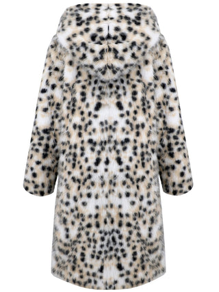 Thermal Leopard Faux Fur Hooded Outerwear - 1985 the VAULT Boutique