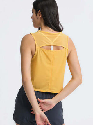 Millennia Round Neck Cropped Active Tank - 1985 the VAULT Boutique