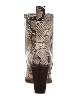 Cornus Snake Print Ankle Boots - 1985 the VAULT Boutique