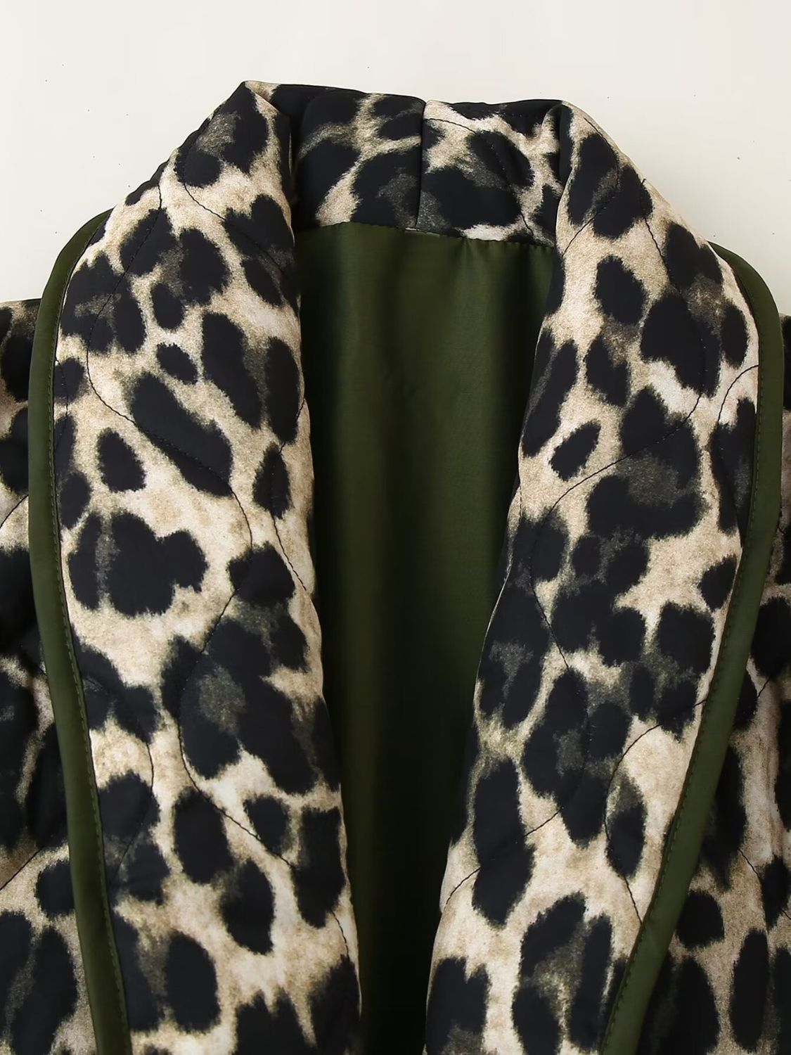 Leopard Open Front Long Sleeve Outerwear - 1985 the VAULT Boutique