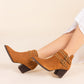 Elsa Leather Ankle Boot in Tan