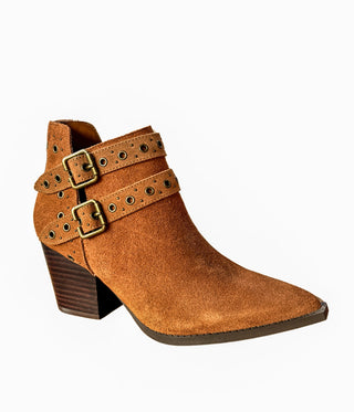 Elsa Leather Ankle Boot in Tan - 1985 the VAULT Boutique