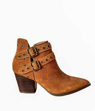 Elsa Leather Ankle Boot in Tan - 1985 the VAULT Boutique