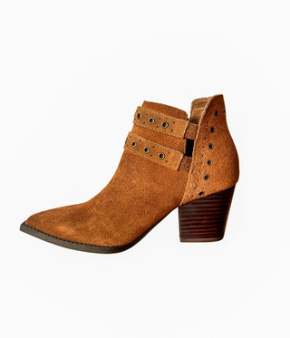 Elsa Leather Ankle Boot in Tan - 1985 the VAULT Boutique