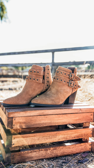 Elsa Leather Ankle Boot in Tan - 1985 the VAULT Boutique