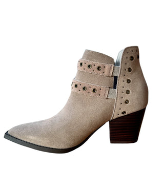 Elsa Leather Ankle Boot in Taupe - 1985 the VAULT Boutique