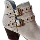 Elsa Leather Ankle Boot in Taupe - 1985 the VAULT Boutique