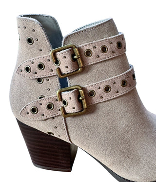 Elsa Leather Ankle Boot in Taupe - 1985 the VAULT Boutique