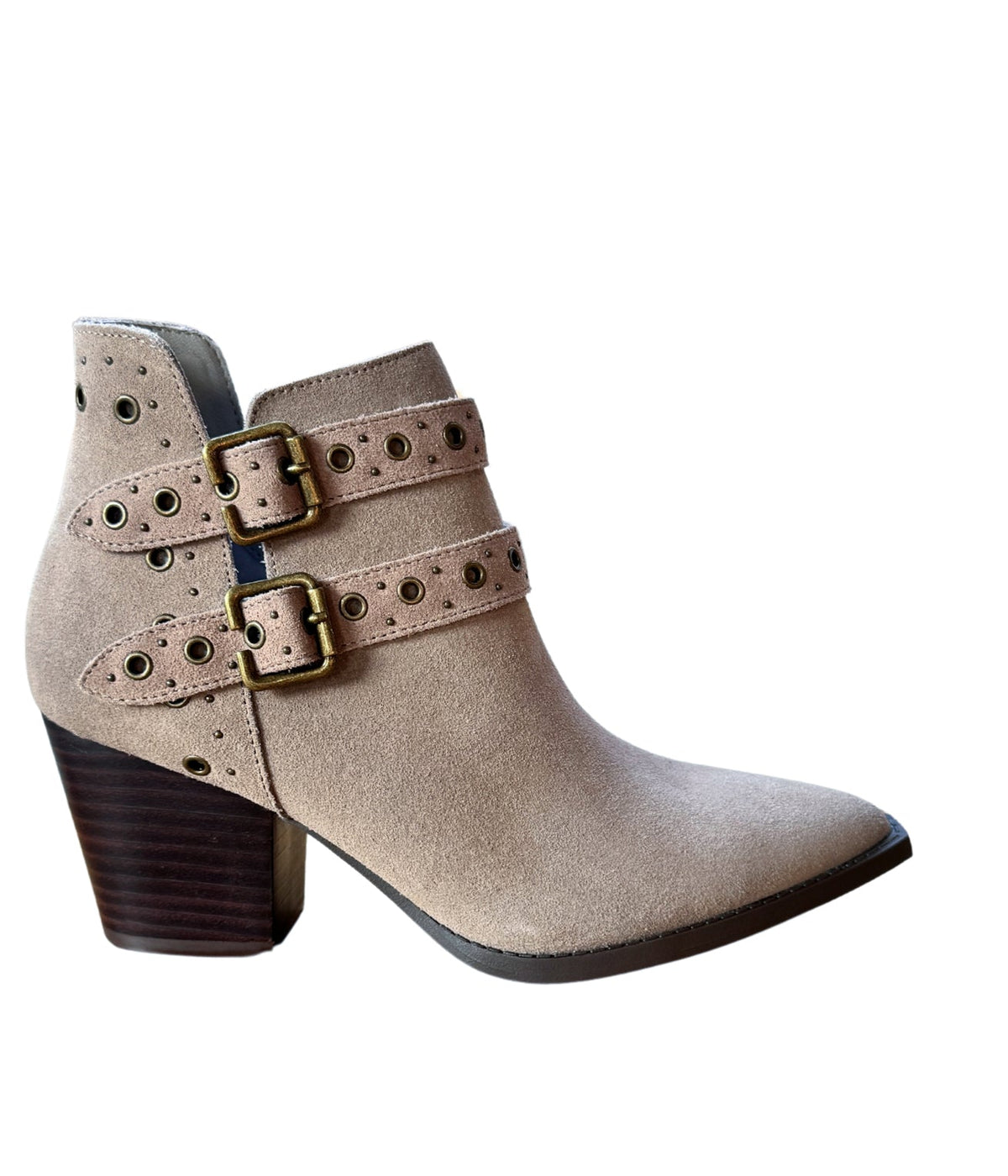 Elsa Leather Ankle Boot in Taupe - 1985 the VAULT Boutique