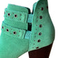 Elsa Leather Ankle Boot in Teal - 1985 the VAULT Boutique