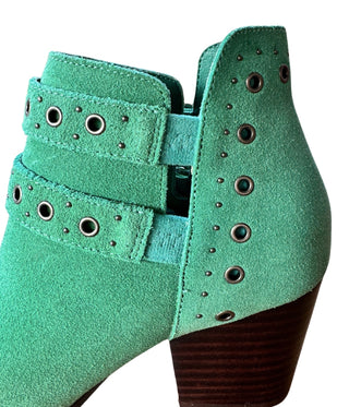 Elsa Leather Ankle Boot in Teal - 1985 the VAULT Boutique