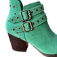 Elsa Leather Ankle Boot in Teal - 1985 the VAULT Boutique