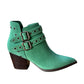 Elsa Leather Ankle Boot in Teal - 1985 the VAULT Boutique