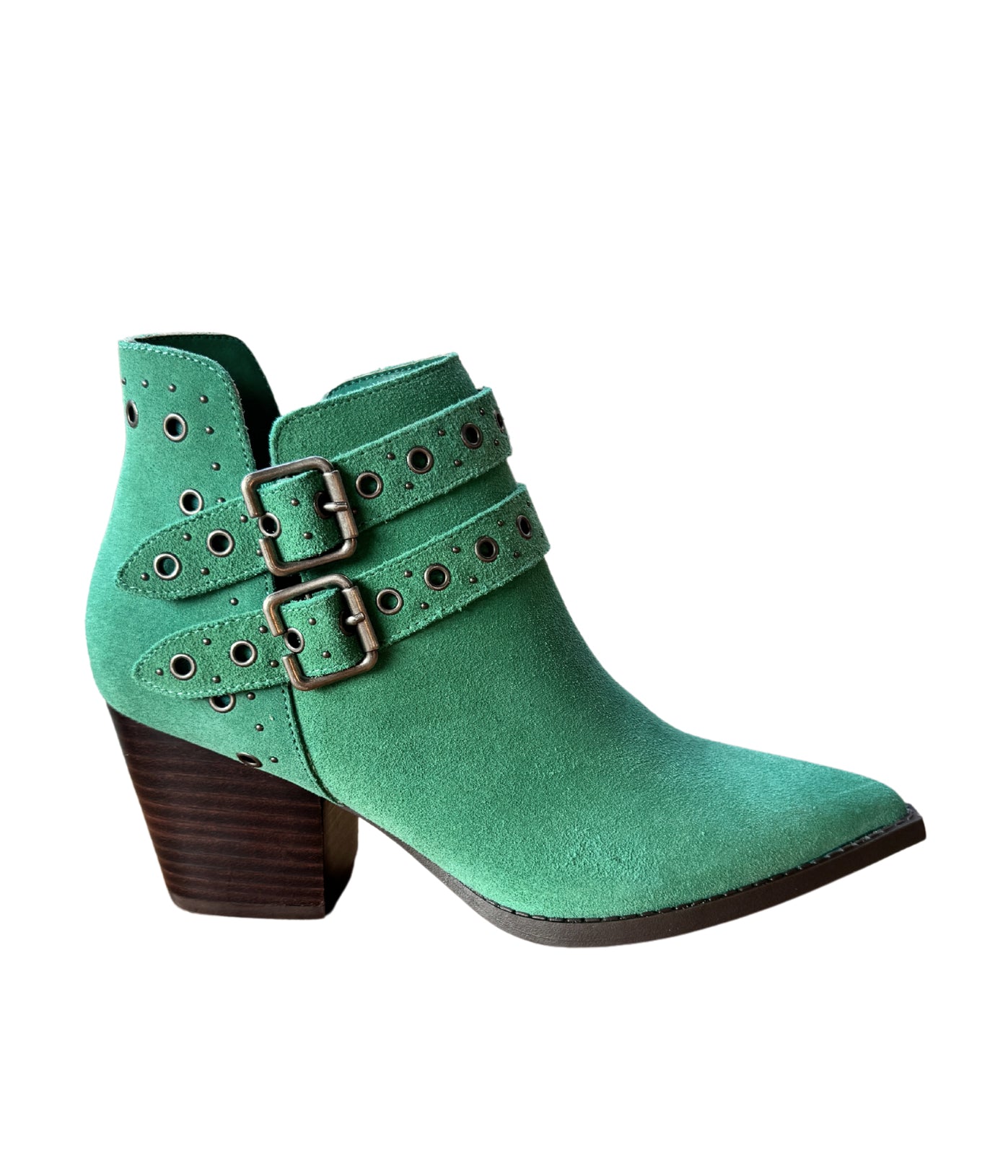 Elsa Leather Ankle Boot in Teal - 1985 the VAULT Boutique