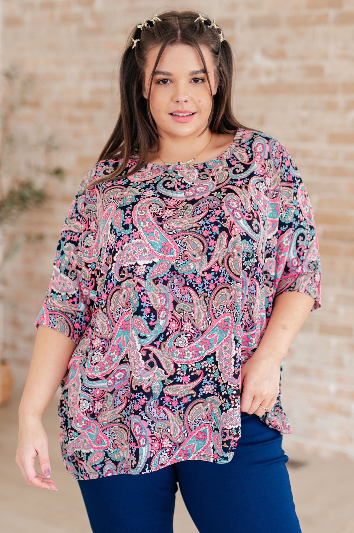 Essentially You Top in Pink Paisley - Happily Ever Atchison Shop Co.