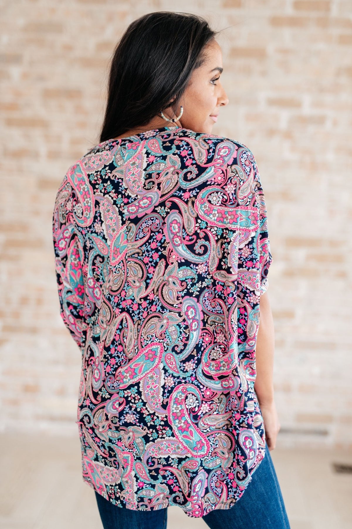 Essentially You Top in Pink Paisley - Happily Ever Atchison Shop Co.