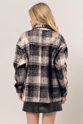 HYFVE Plaid Button Up Boucle Jacket - 1985 the VAULT Boutique