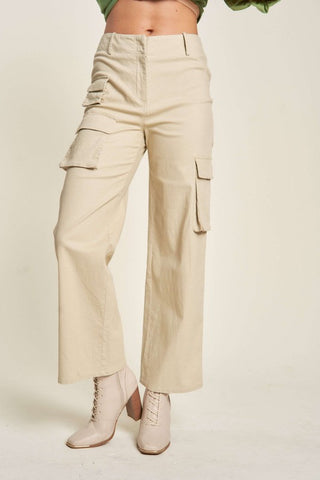 Davi & Dani Flap Pocket Mid Rise Cargo Pants - 1985 the VAULT Boutique