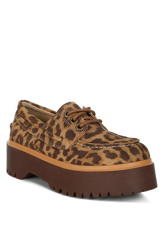 Onglur Leopard Print Suede Oxford Loafers - 1985 the VAULT Boutique