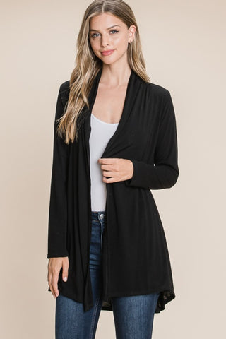 BOMBOM Open Front Long Sleeve Cardigan - 1985 the VAULT Boutique