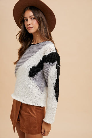 Annie Wear Color Block Drop Shoulder Sweater - 1985 the VAULT Boutique