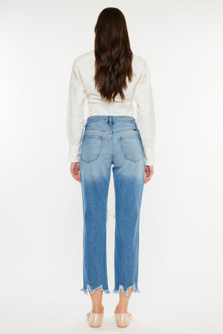 Kancan Distressed Frayed Hem Cropped Jeans - 1985 the VAULT Boutique