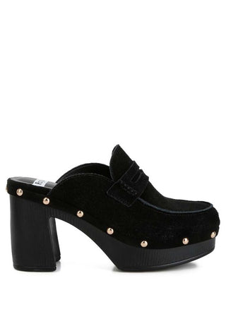 Riley Suede Platform Clogs - 1985 the VAULT Boutique