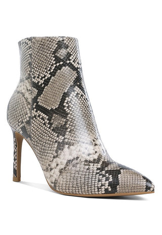 Tatria Textured Stiletto Heel Ankle Boots - 1985 the VAULT Boutique