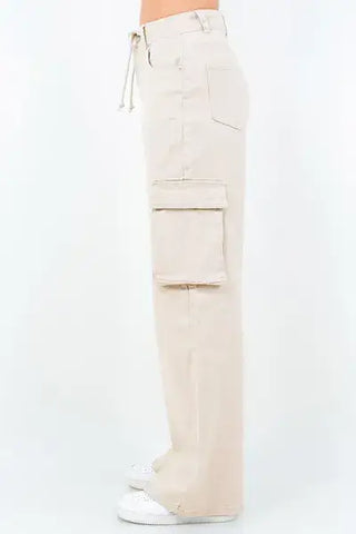 American Bazi Drawstring Wide Leg Cargo Pants - 1985 the VAULT Boutique