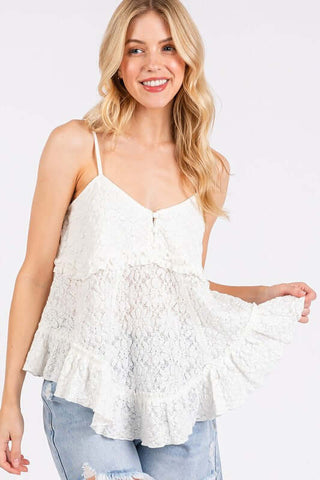 Mittoshop Textured V-Neck Cami - 1985 the VAULT Boutique