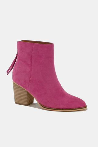 Beast Fashion Suede Point Toe Ankle Booties - 1985 the VAULT Boutique