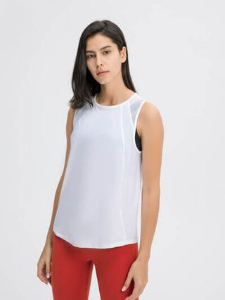 Millennia Cutout Back Round Neck Active Tank - 1985 the VAULT Boutique