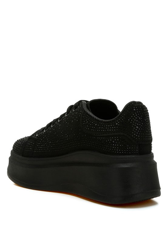 Jitter Bug Rhinestones Embellished Chunky Sneakers - 1985 the VAULT Boutique