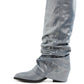 Capella Fold-Over Slouchy Denim Boot - 1985 the VAULT Boutique