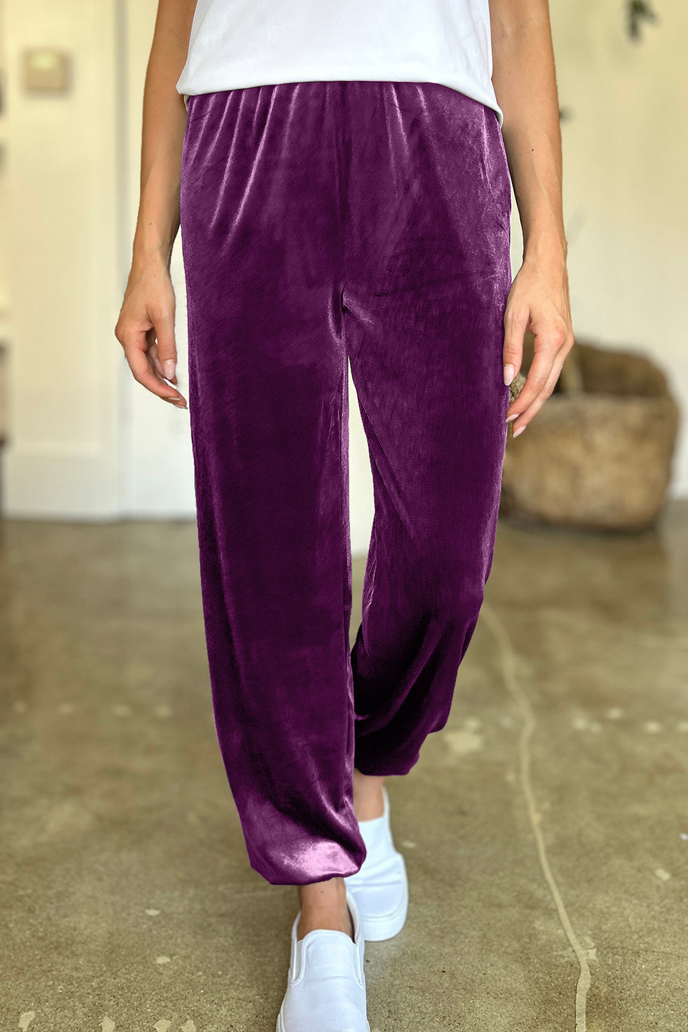 FAM-FAM Pocketed Elastic Waist Joggers - 1985 the VAULT Boutique