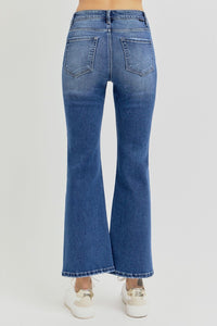 RISEN Full Size Distressed High Rise Crop Flare Jeans - 1985 the VAULT Boutique