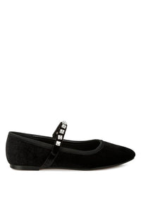 Aralia Velvet Mary Jane Ballerinas - 1985 the VAULT Boutique