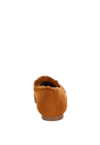 Ohrid Suede & Faux Fur Flat Loafers - 1985 the VAULT Boutique