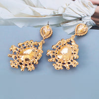 Teardrop Shape Rhinestone Alloy Dangle Earrings - 1985 the VAULT Boutique