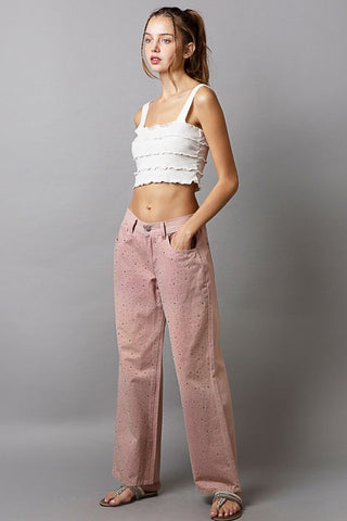 POL Embellishments Gradient Wide Leg Pants - 1985 the VAULT Boutique