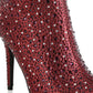 Lobelia Rhinestones Embellished Stiletto Boots - 1985 the VAULT Boutique